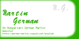 martin german business card